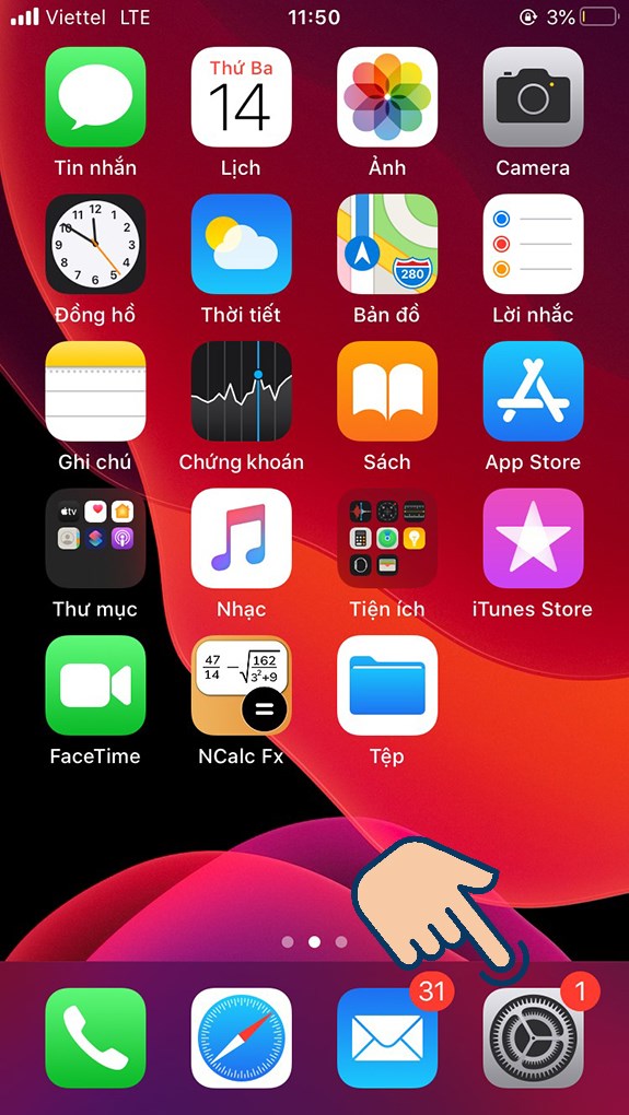 Bật nút Home trên iPhone đối với iOS 13 trở về sau 